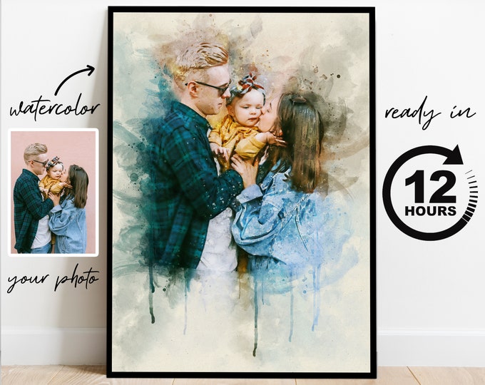 Custom Family Portrait with Pets, Mothers Day Gift, Personalized Family Art Deco, Gift for Mom from Daughter, Gift for Dad, Gift for Grandma