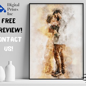 Custom Portrait From Photo, Personalized Gift For Her, Christmas Gift, Couples Gift, Custom Couple Portrait Watercolor, Bridesmaid Gifts