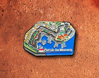 F1 Gifts. Formula One Circuit de Monaco, motorsports enamel pin