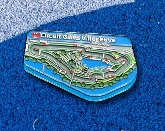 Circuit Gilles Villeneuve Enamel Pin - F1 Racing Gift