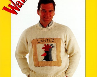 Instant PDF Download Wallace + Gromit Feathers McGraw Knitting Pattern E2338