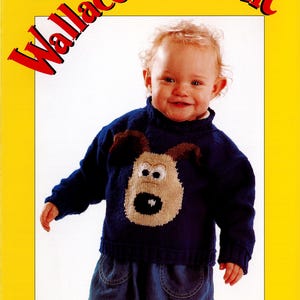 Download immediato del PDF Wallace + Gromit KIDS modello di maglia E2362