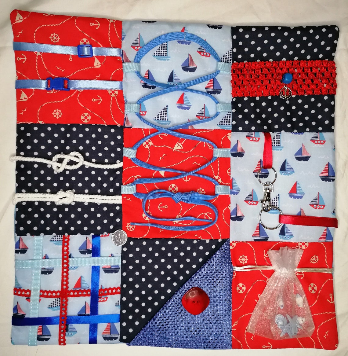 Fidget/Fiddle blanket Sensory blanket Busy fingers mat Etsy