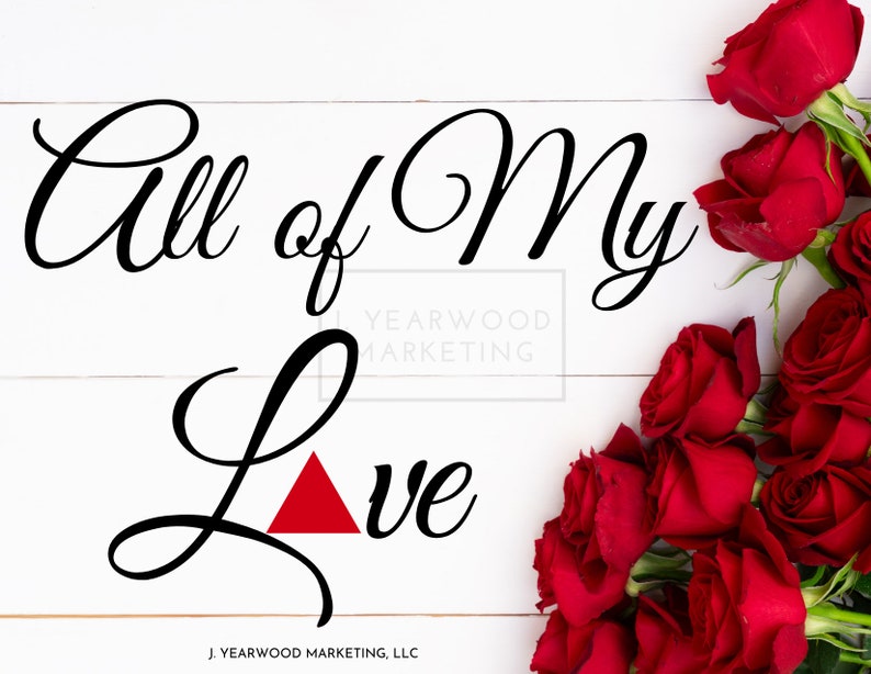 All of My Love Red and White Roses Sisterhood Delta Sigma Theta 044 - Etsy