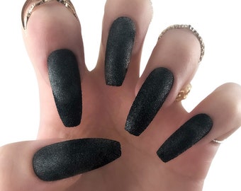 Dark Grey Nails Etsy Dark Grey Nails Etsy