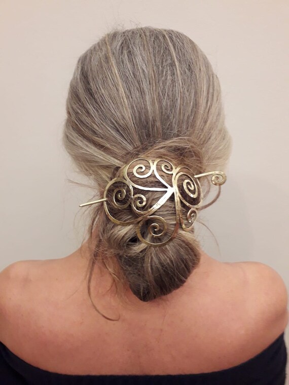 Chignon Hair Fork Hair Pin Bun Holder Hair Etsy