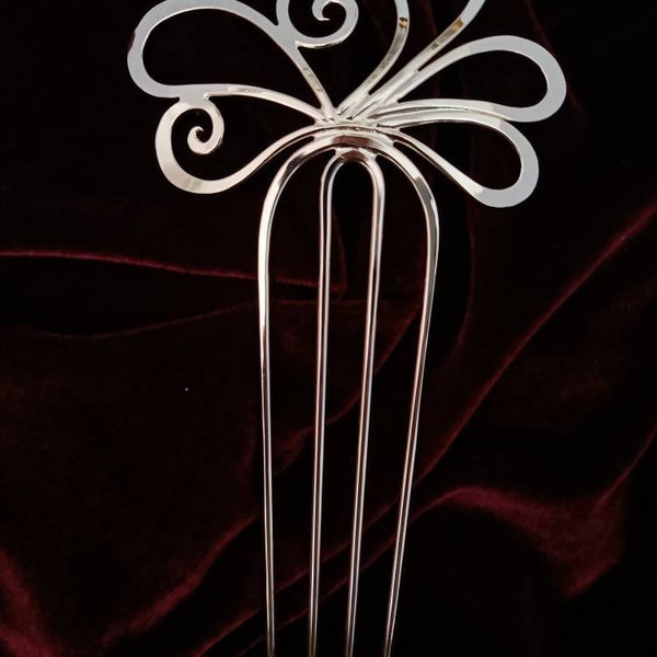 Pettine dorato,hair fork, updo hair jewel , gioiello per acconciature, fermacapelli elegante,french twist comb,fermaglio sposa ,hair comb