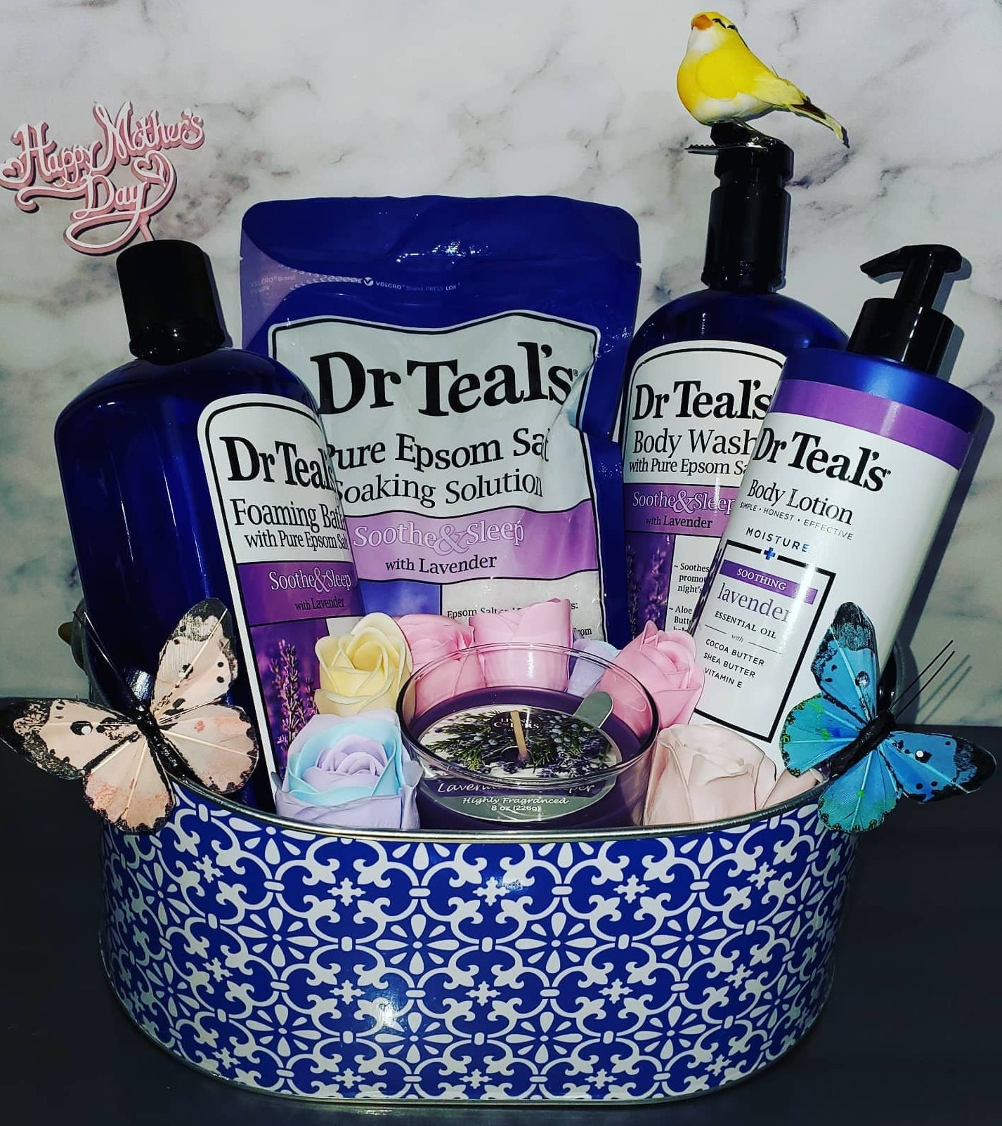Mother's Day Dr. Teals Lavender Spa Gift Basket - Etsy