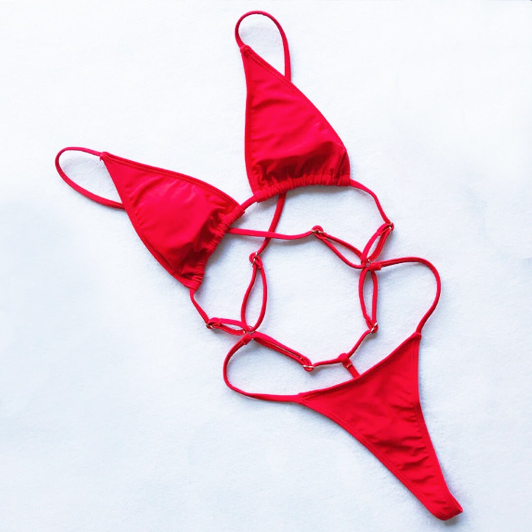 Monokini Thong Bikini Sexy One Piece Thong Etsy