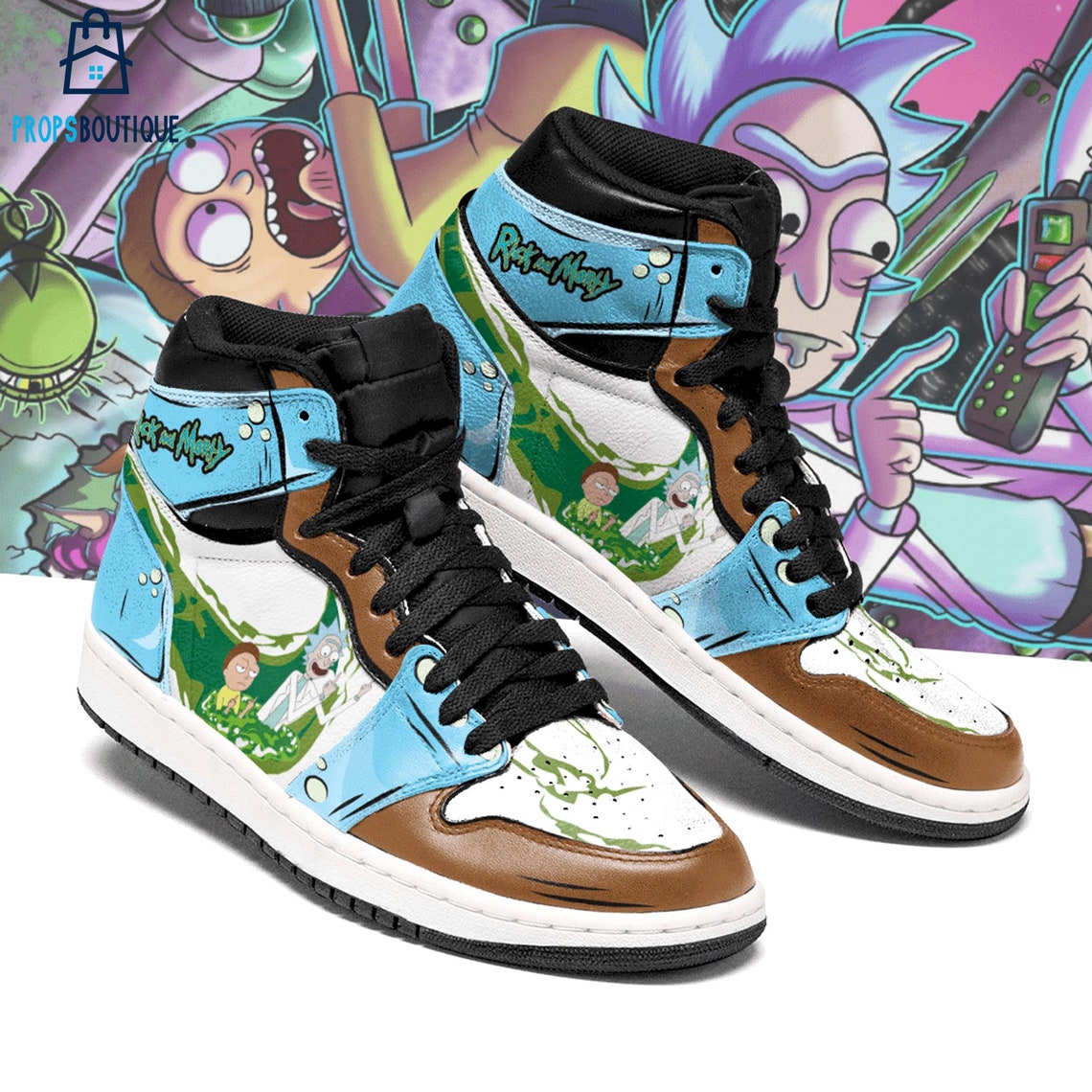 Rick and Morty Air Jordan Sneakers AJ1121 | Etsy