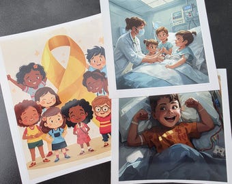 Gold Ribbon Childhood Cancer Awareness Sticker – Hope, Strength, Love | Waterproof | For Laptop, Planner & Journal Pack