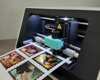 Demon Slayer‑Inspired Stamp Sheet | 8 Customizable Characters | Anime Stamp Stickers | 1.4x1.8in Waterproof Mini Stamps