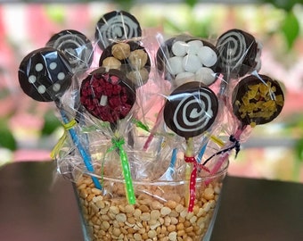 12 Chocolate LOLLIPOPS