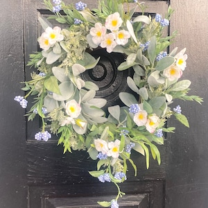 Lambs Ear Wreaths For Front Door, Housewarming Wreath,Mother’s Day Gift, Every Day  Wreath, Unique Wreath, Spring Wreath, Front Door Wreaths