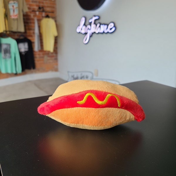 Hot Dog Squeaker Dog Toy