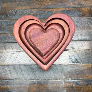 Purple Heart Wooden Heart