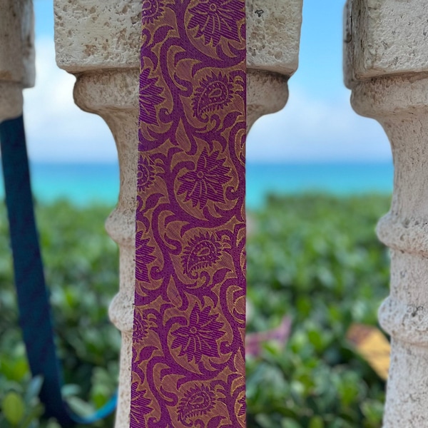 Purple and Gold Tie, Handcrafted Men's Necktie