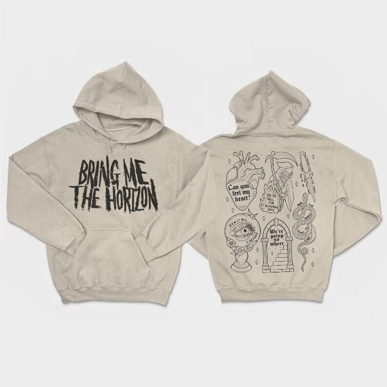 Bring Me the Horizon Doodle Art Hoodie, Vintage Album Lyric Merch Tee
