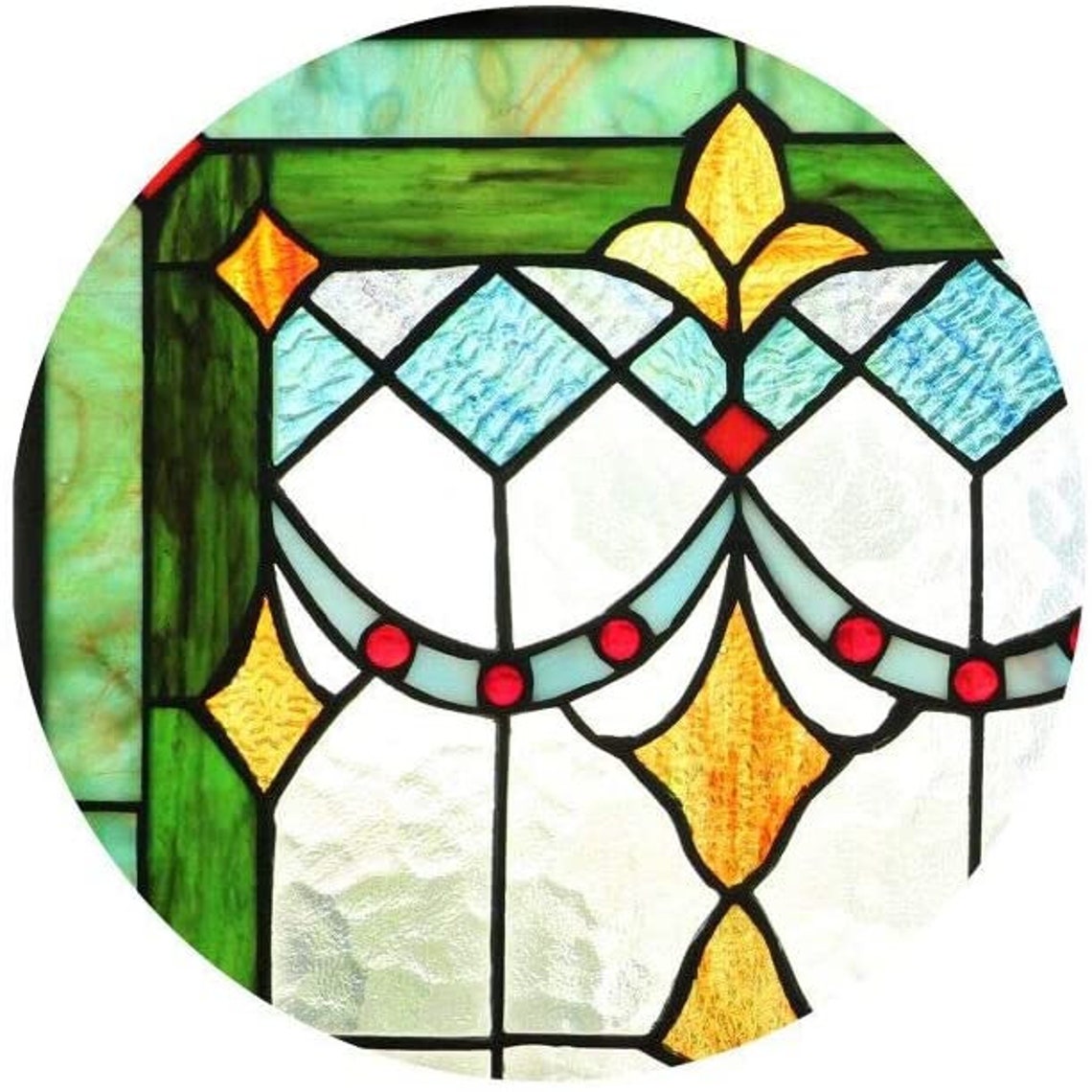 Tiffany Style Buntglas Grün Fenster/Wand paneele Etsy
