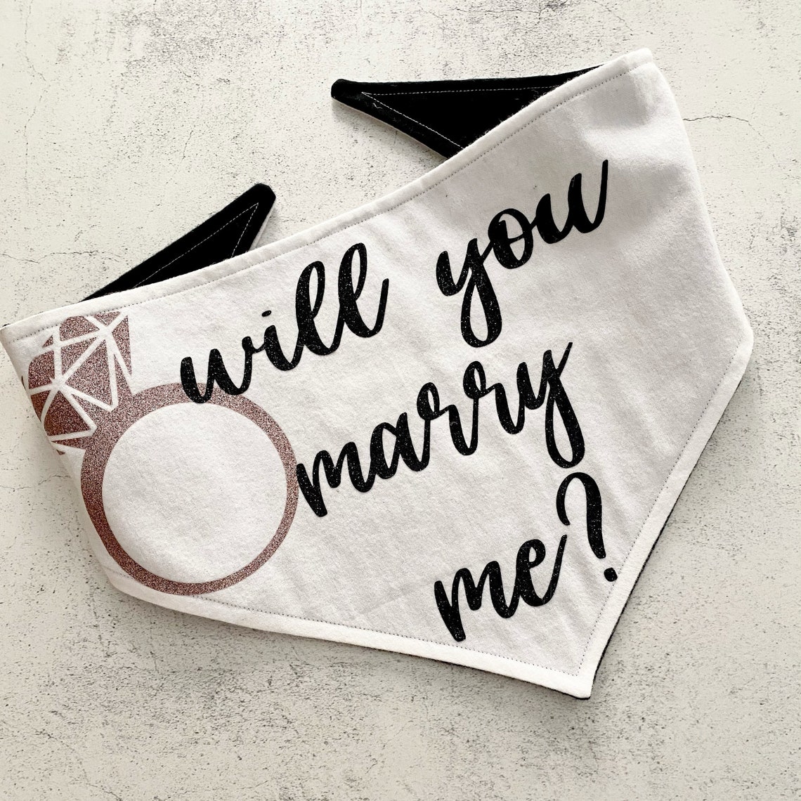 Will You Marry Me Dog Bandana Custom Personalized Pop Etsy