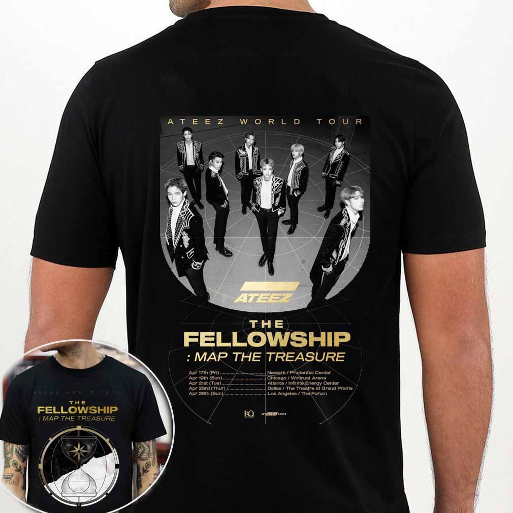 Ateez The Fellowship Tour 2022 2 sided Shirt, Ateez Concert 2022 Kpop Shirt,