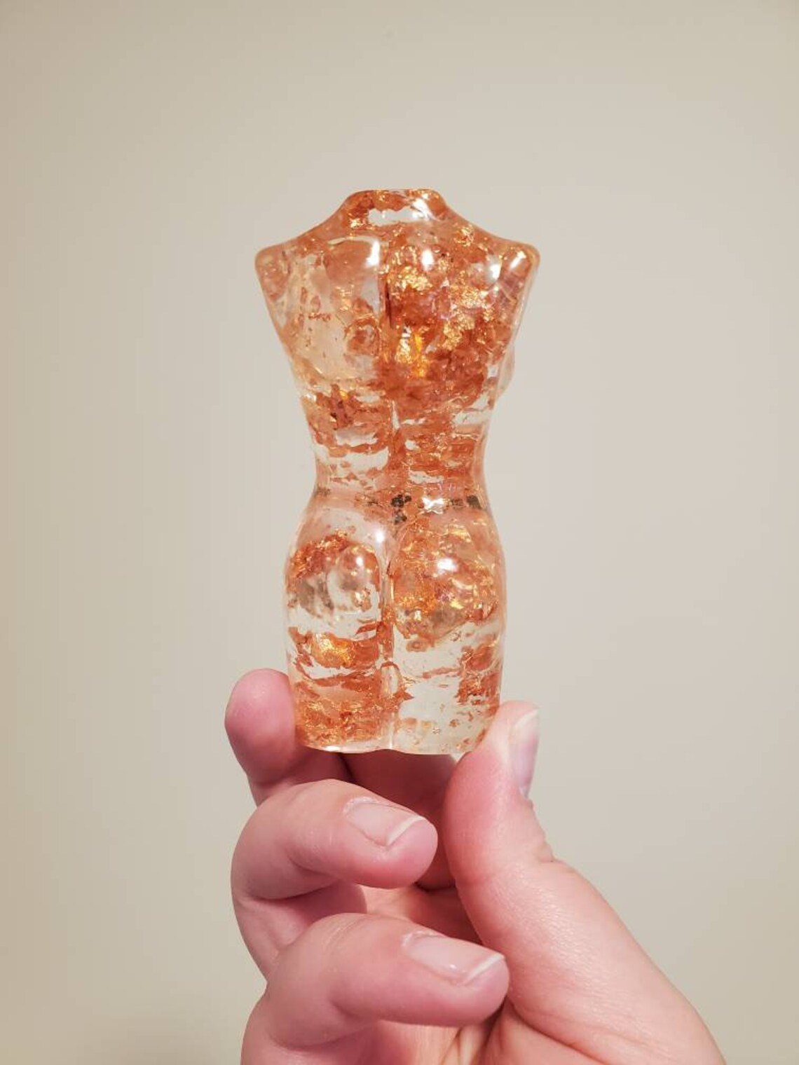 Custom pregnant resin goddess made to order. Real flowers. Etsy