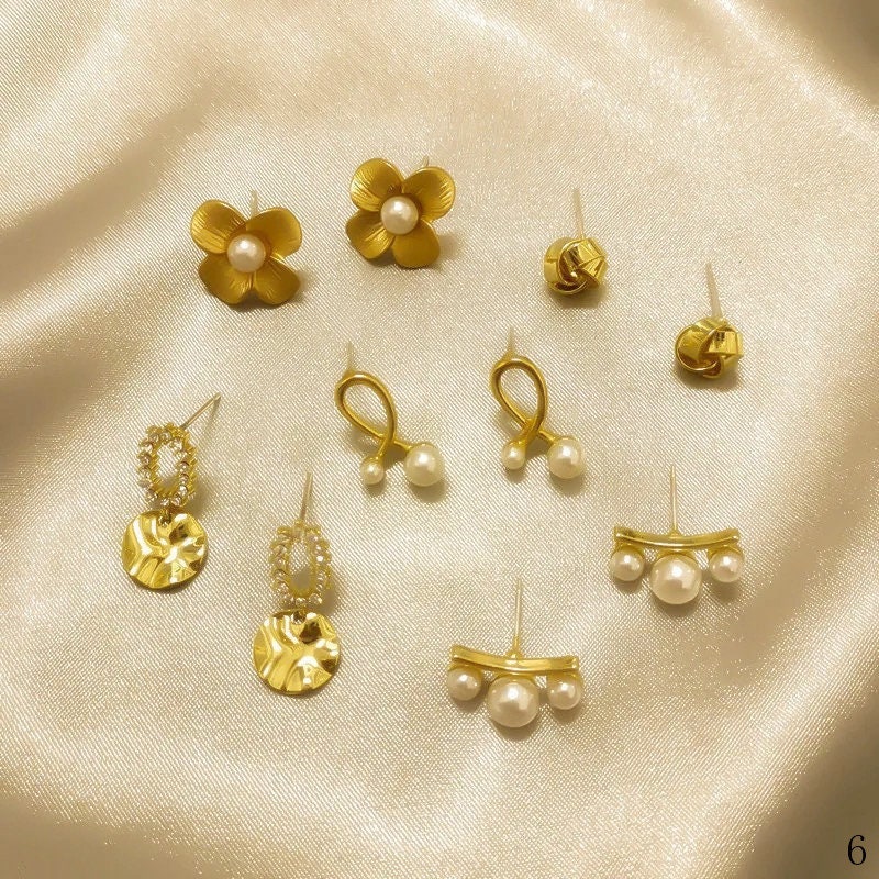 Earrings Golden Drop/Dangle Earrings Golden Drops Ear | Etsy