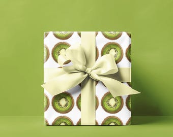 Kiwi Wrapping Paper, Tropical Gift Wrap, Fruit Wrapping Sheets, Fruity Paper, Vibrant Wrapping Paper, Summer Time Theme Paper