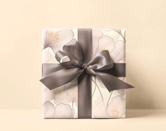 Papel de regalo floral de acuarela, elegante papel de regalo floral, hojas de regalo con flores abstractas, para bodas, cumpleaños, Día de la Madre, aniversarios.