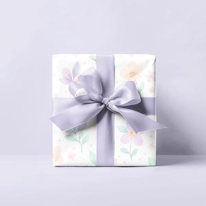Pastel Floral Wrapping Paper, Elegant Gift Wrap for Birthdays, Mothers Day Gift, Clean and Stylish Wrapping Paper, Wedding Gift Wrap