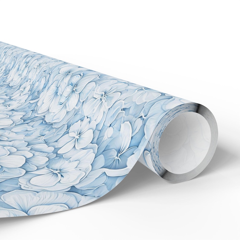 Papel de regalo de hortensias azules, papel de regalo floral, hojas de papel de regalo de flores, papel de regalo para bodas, baby showers, papel de regalo de cumpleaños, papel de regalo veraniego imagen 5