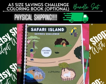 A5 Size Savings Challenge Book| Coloring Book|Children Savings Challenge Book| Adult Savings Challenge| Low Income Savings|Money Challenge|