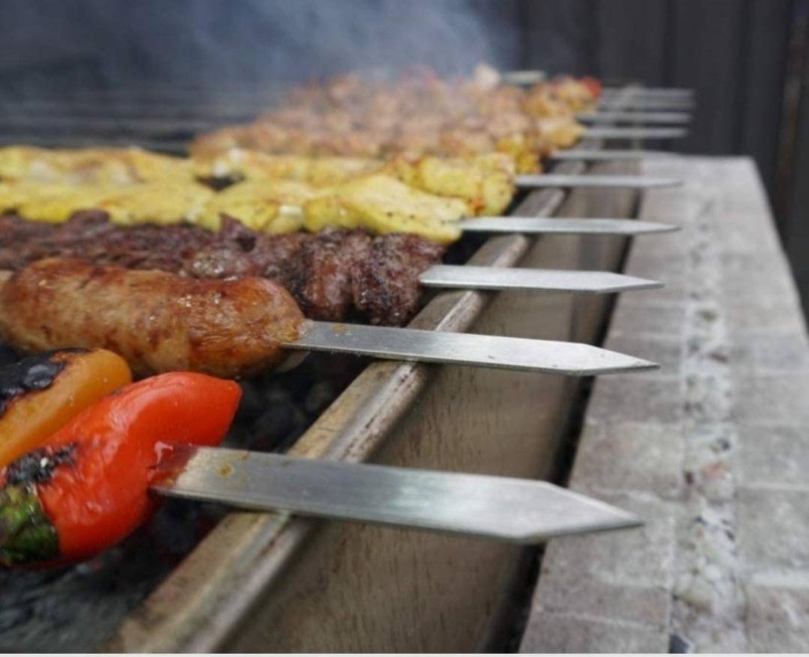 XXL Skewers Flat Extra Extra Wide 23MM 60CM Length Grill Strong Wood