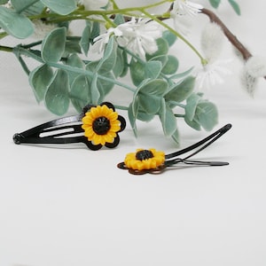 Sunflower Hairclips - Floral Hair Accessories - Flower Hair Clip - Hair Decoration - Sunflower Gift