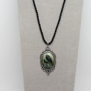 Gothic Raven Pendant - Dark Bird Pendant -  Raven Jewelry - Gothic Gift - Mystical Necklace - Gift For Her