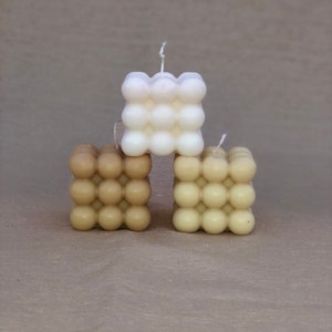 Bubble 3D Cube Round Candle