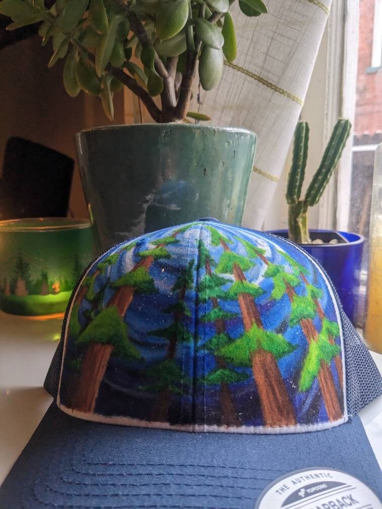 THE GIVING TREE Handpainted Cap Hand Painted Hat - Tree Guides - Etsy main image 3