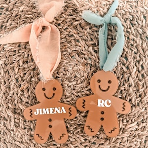 Personalized gingerbread ornament, gingerbread ornaments, custom christmas ornaments, kids ornaments, Gingerbread Tags, custom ornament