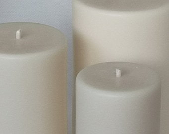Klassische Rapswachs-Stumpenkerze, 70mm, unduftig