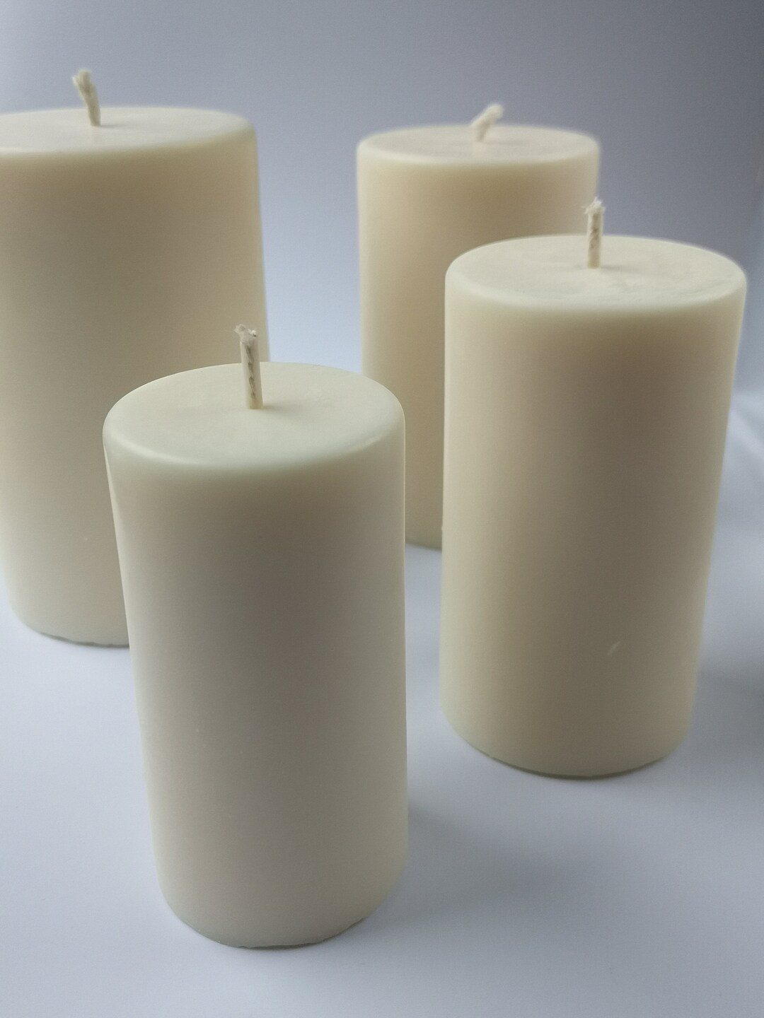 Classic Rapeseed Wax Pillar Candle, 50mm, Unscented Etsy UK
