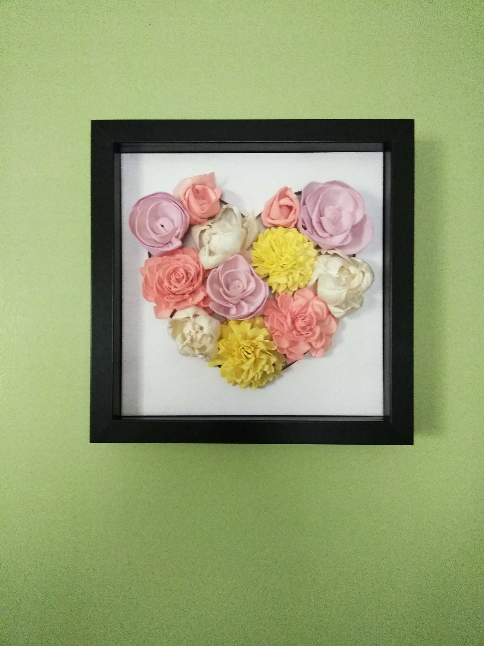Flower Heart Art Etsy