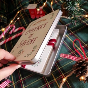 Coffret de 24 cartes illustrées, cartes de l'avent Noel, calendrier de l'avent