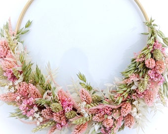 Trockenblumenkranz | Türkranz | Trockenblumenring | Hochzeit | Geschenk | Wanddeko | Deko | Eucalyptus | Fensterdeko | Frühling