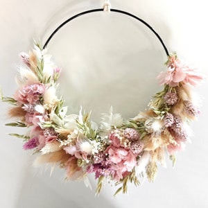 Dried flower wreath | Door wreath | Spring wreath | Window decoration | Flower wreath | Wreath with dried flowers | Window wreath | Dried flowers for spring