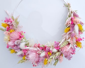 Dried flower wreath | Door wreath | Dried flower ring | Wedding | Gift | Flower wreath | Decoration | Eucalyptus | Window decoration | Spring