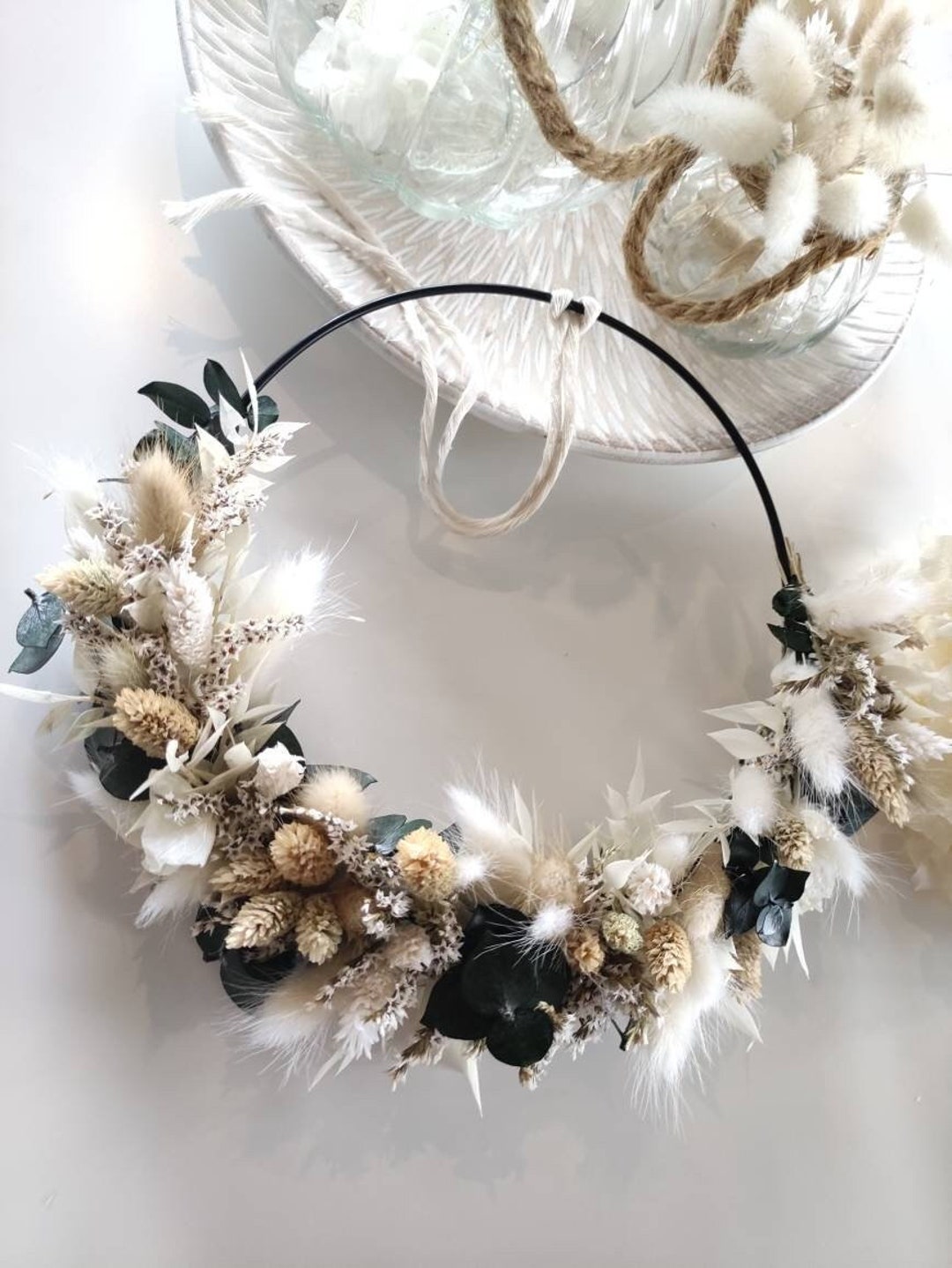 Eucalyptus Door Wreath Dried Flower Wreath Dried Flower Ring Flower