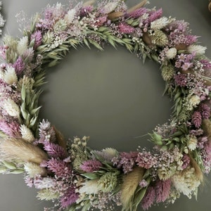 Dried flower wreath Door wreath Dried flower ring Wedding Gift Flower wreath Decoration Eucalyptus Window decoration Spring image 6