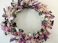 Dried flower wreath | Door wreath | Dried flower ring | Flower wreath | Decorative ring | Eucalyptus | Window decoration | purple | Dried flower wreath table product logo