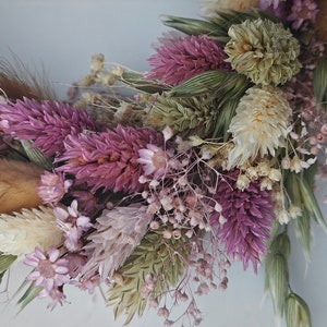 Dried flower wreath Door wreath Dried flower ring Wedding Gift Flower wreath Decoration Eucalyptus Window decoration Spring image 2