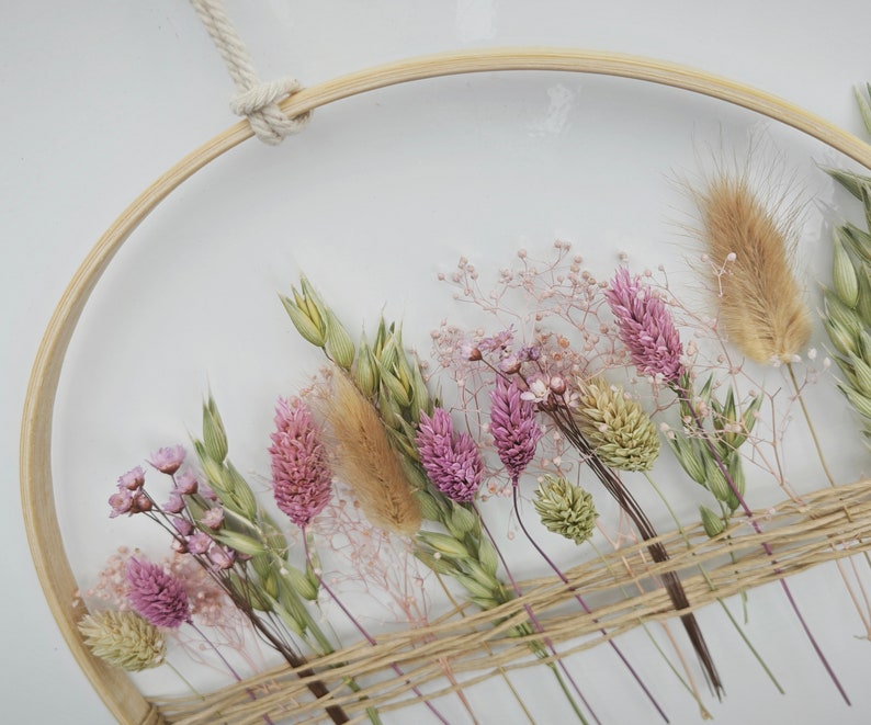 Dried flower wreath Door wreath Dried flower ring wedding Gift Wall decoration Decoration Eucalyptus Window decoration Spring image 6